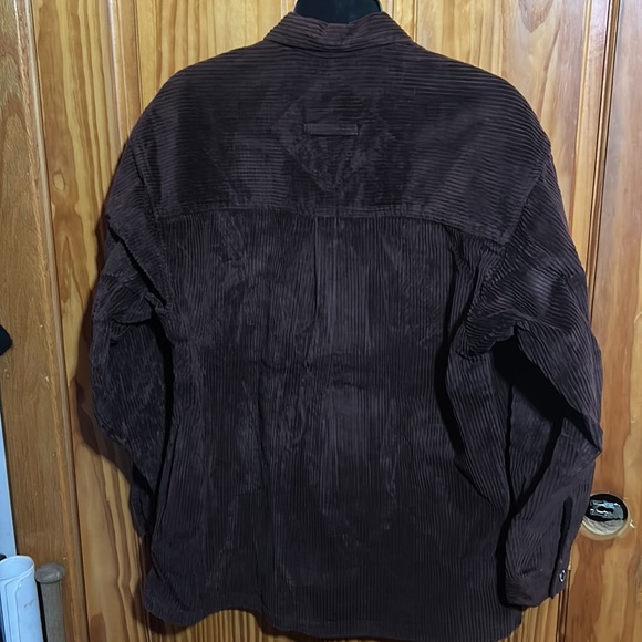 Vintage Nevada Corduroy Zip Up Jacket Brown 100% Cotton Unisex Hiking Retro - Picture 5 of 5